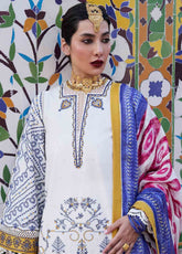 Nirmal By Hussain Rehar Embroidered Lawn 3 Piece Unstitched Suit HR25N D-MOTIA